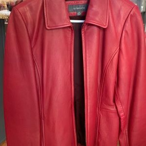 Red Liz Claiborne Leather Jacket